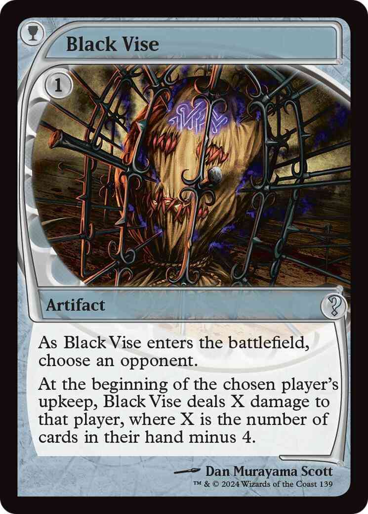 Black Vise [139] [Future Frame] [Mystery Booster 2] [Foil]