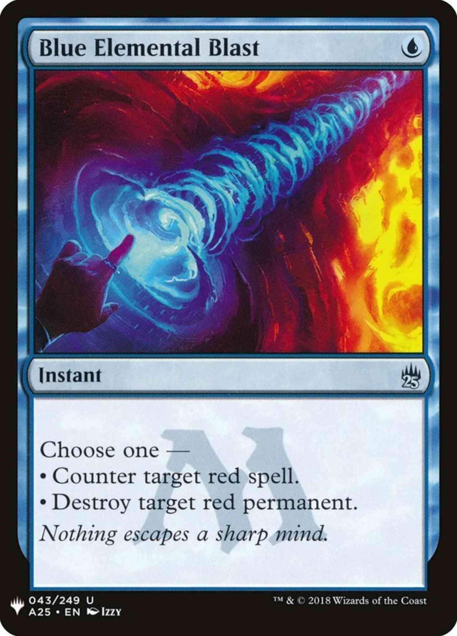 Blue Elemental Blast [A25-43] [The List] [Non-Foil]