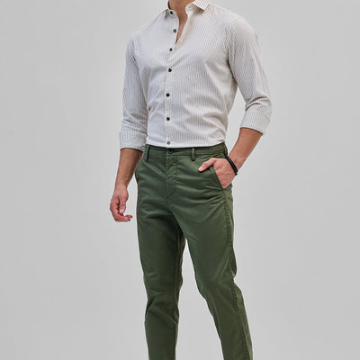 Olive Slim Fit Trousers