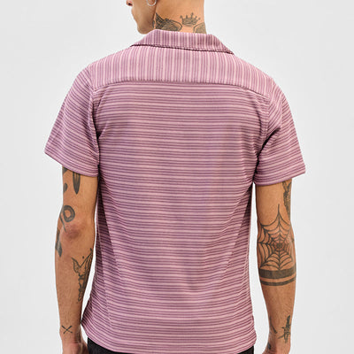 Pink Box Fit Stripes Shirt
