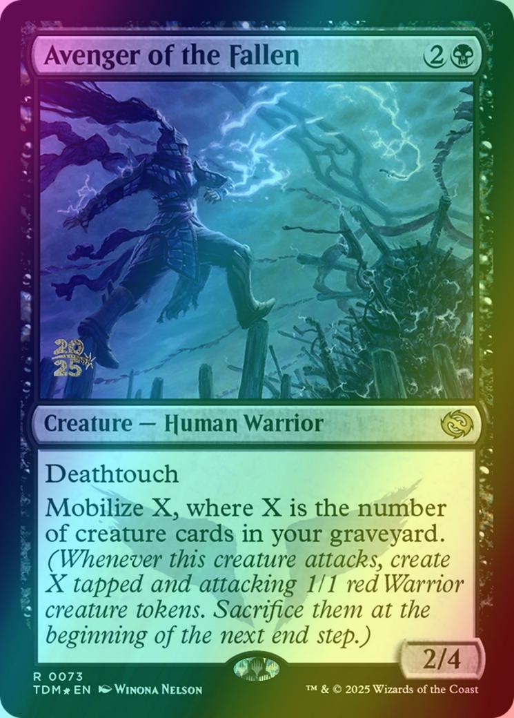 Avenger of the Fallen [73s] [Prerelease] [Tarkir: Dragonstorm: Promos] [Foil]