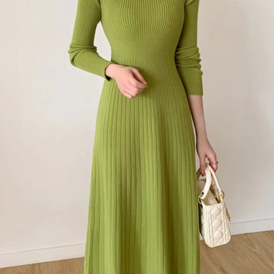 Misty Premium Woolen Knitted Midi Dress