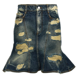 Marc Jacobs The Rip And Repair Straight Jean Skirt