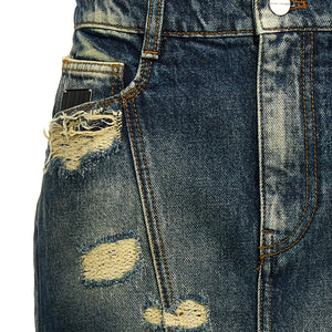 Marc Jacobs The Rip And Repair Straight Jean Skirt