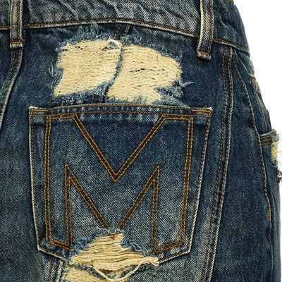 Marc Jacobs The Rip And Repair Straight Jean Skirt