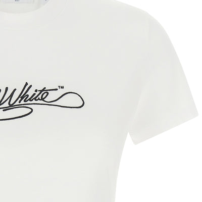 Off White Logo Embroidery T-shirt