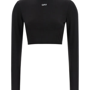 Off White Off Stamp Crop Top