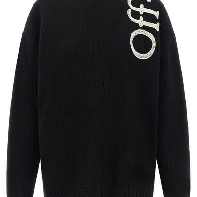Off White Vertical Bookish Sweater