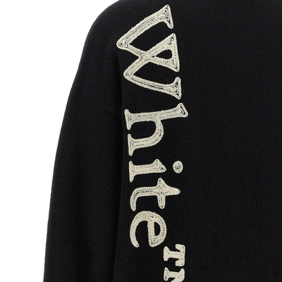 Off White Vertical Bookish Sweater