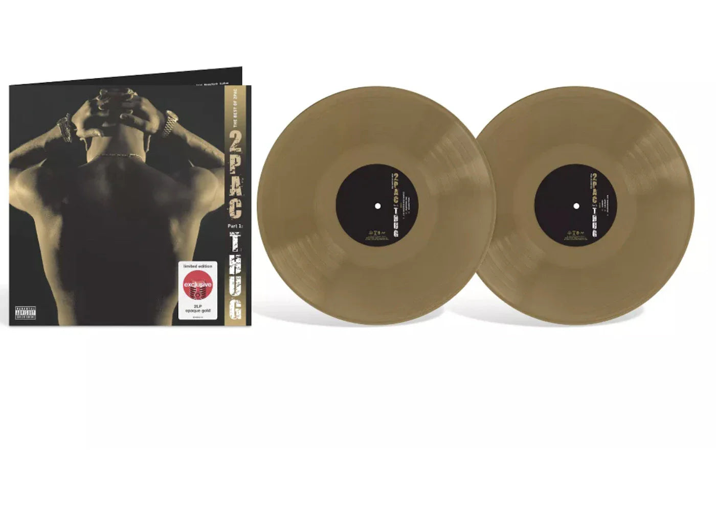 2Pac Thug The Best Of 2Pac: Part 1 Target Exclusive 2XLP Vinyl Opaque Gold