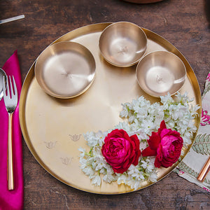 Brown - Tulsi Kansa Dinner Set