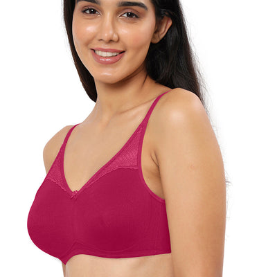 Lace Concealer Non-padded Non-wired Bra - Granita
