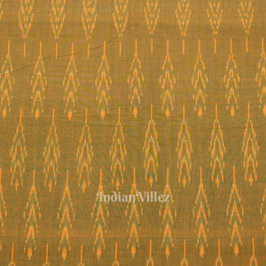 Green Dual Tone Pochampally Ikat Cotton Fabric
