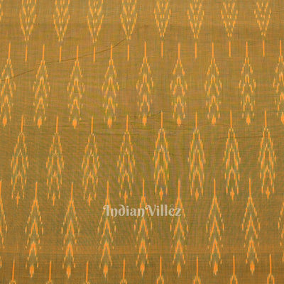 Green Dual Tone Pochampally Ikat Cotton Fabric