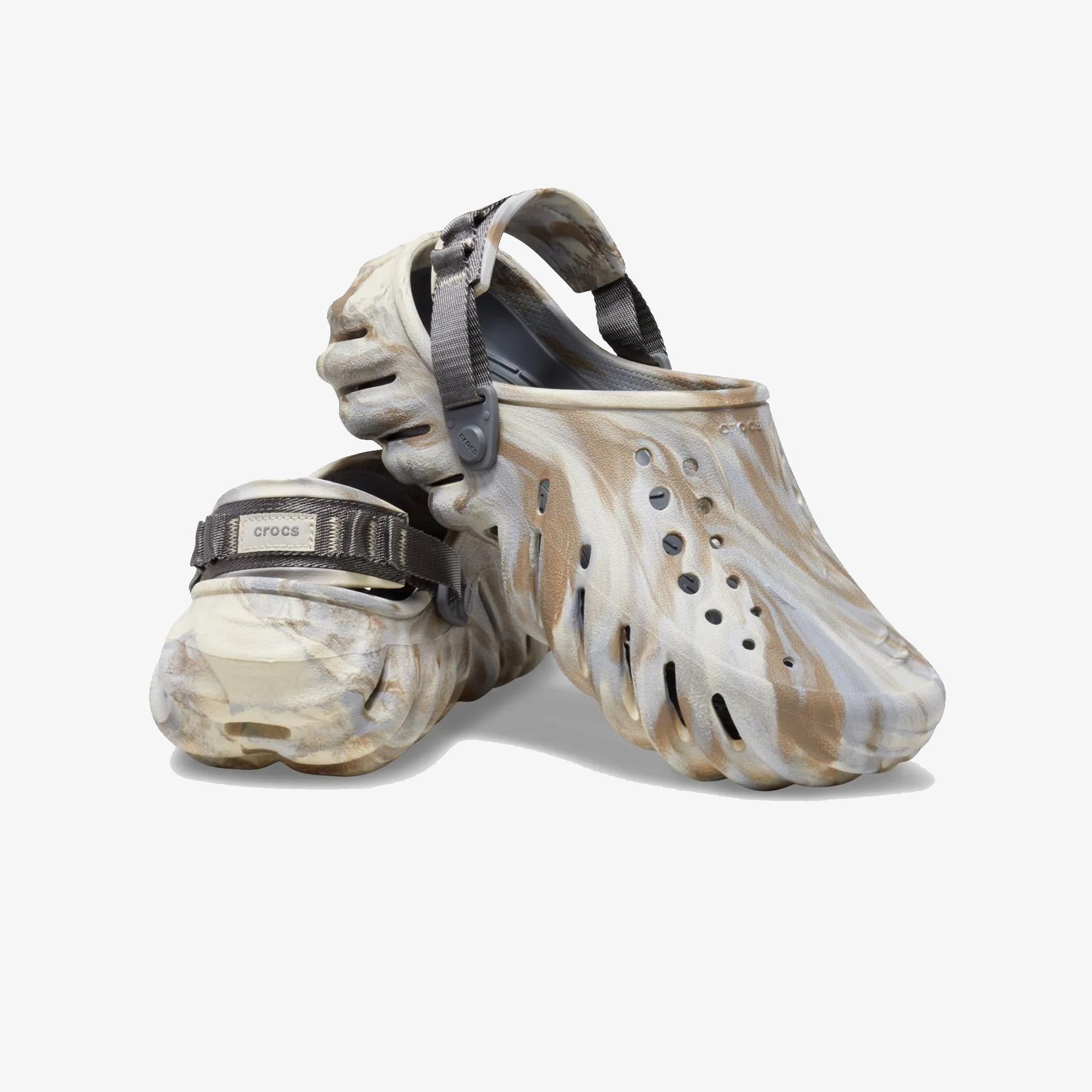 Crocs | ECHO MARBLED CLOG  { BONE/MLTI