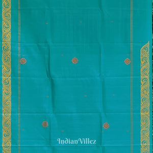 Green Ramayan Theme Hand-Painted Pattachitra Saree