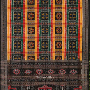 Multicolor Handloom Utkal Laxmi Sambalpuri Cotton Saree