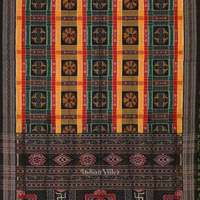 Multicolor Handloom Utkal Laxmi Sambalpuri Cotton Saree