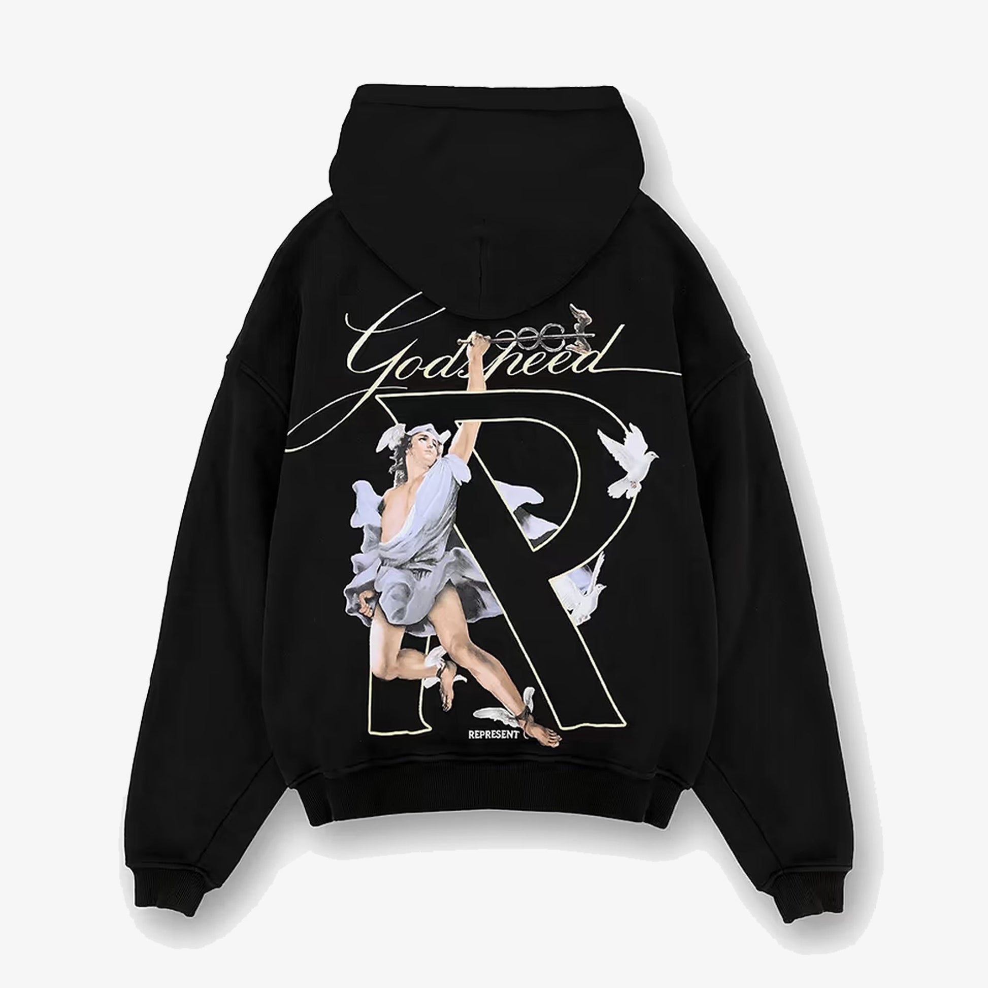 Represent | HERMES HOODIE { JET BLACK