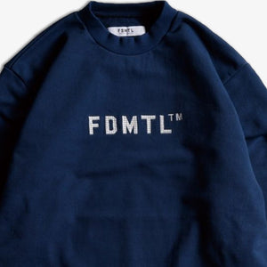 FDMTL | EMBROIDERY LOGO HOODIE  { BLUE