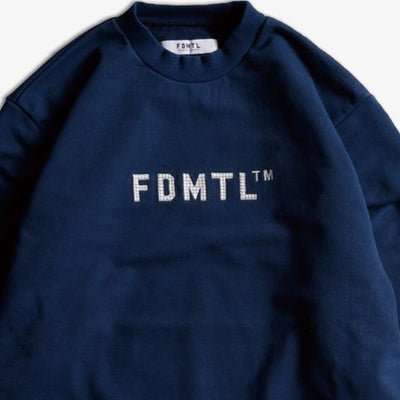 FDMTL | EMBROIDERY LOGO HOODIE  { BLUE