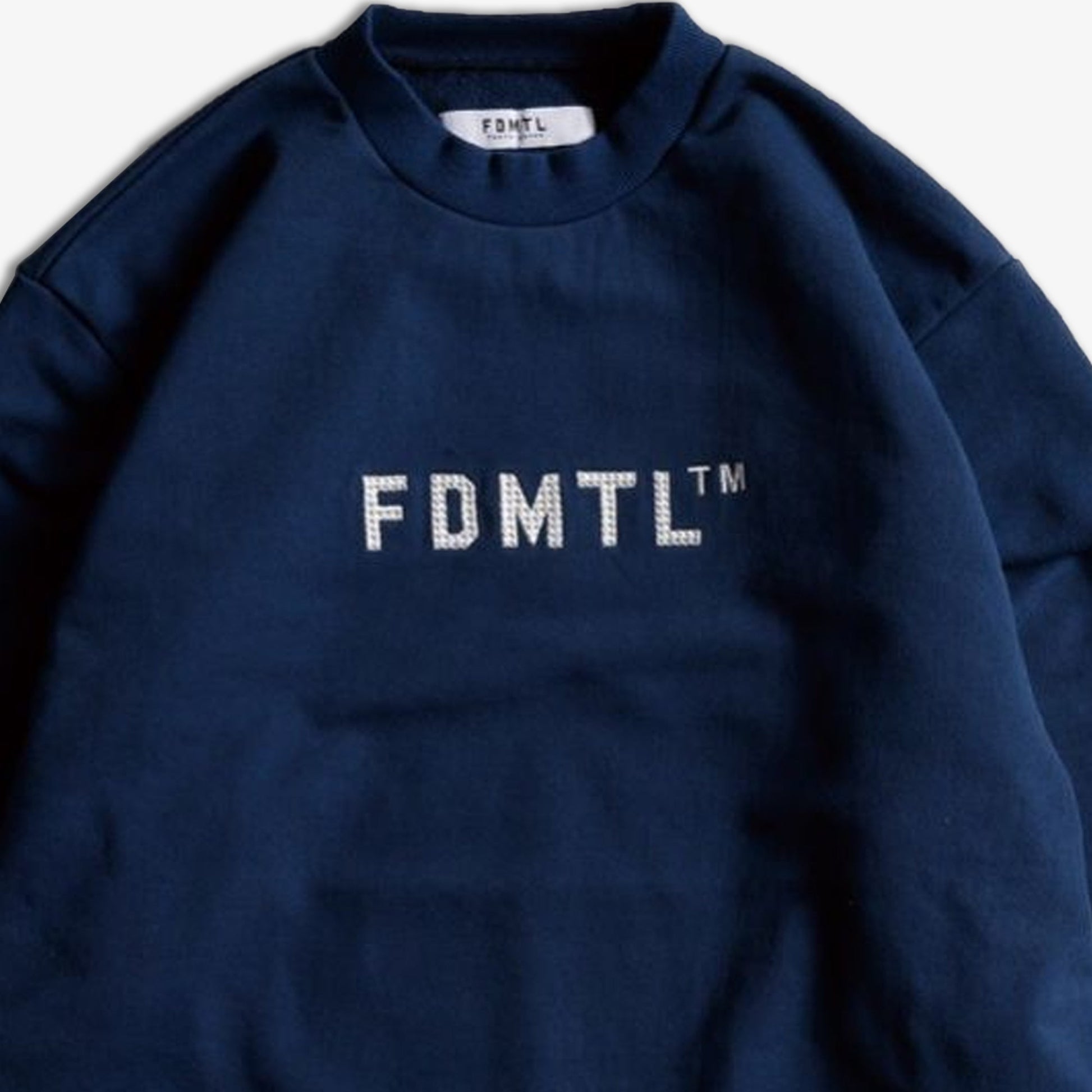 FDMTL | EMBROIDERY LOGO HOODIE  { BLUE
