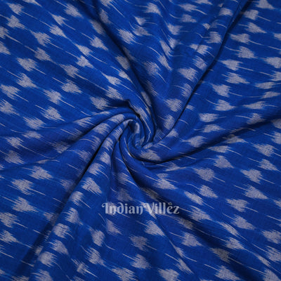 Blue Sambalpuri Odisha Ikat Cotton Fabric