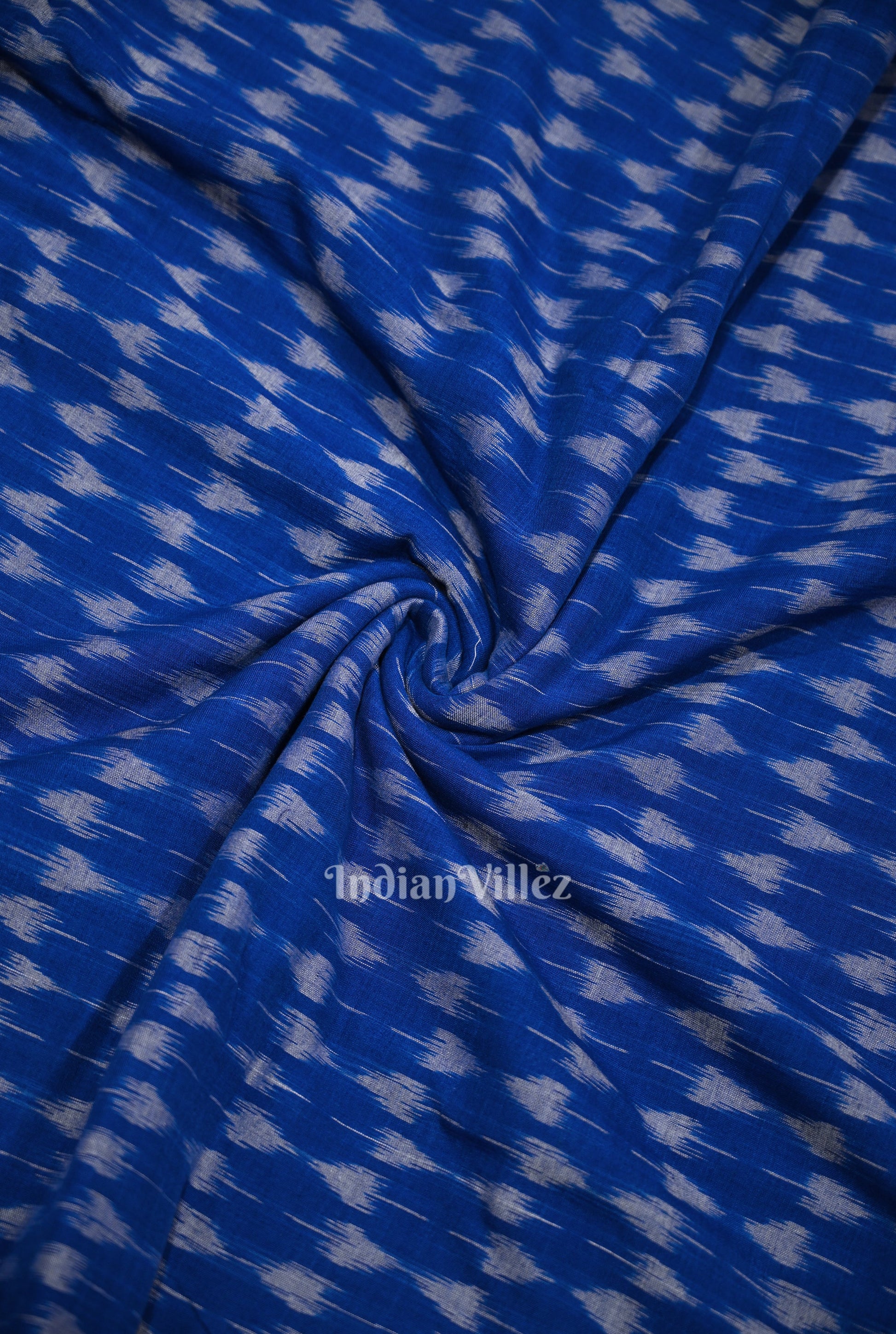 Blue Sambalpuri Odisha Ikat Cotton Fabric