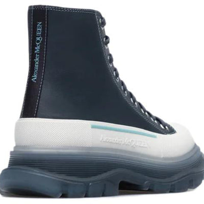 Alexander Mcqueen Tread Slick Boot Navy White (Women'S)