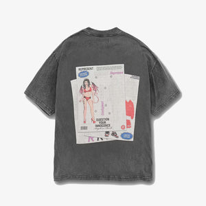 REPRESENT | QUESTION YOUR INNOCENCE T-SHIRT { VINTAGE GREY
