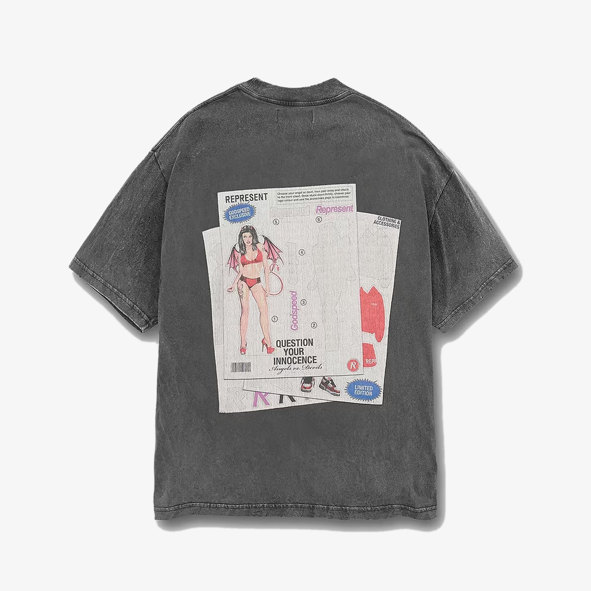 REPRESENT | QUESTION YOUR INNOCENCE T-SHIRT { VINTAGE GREY