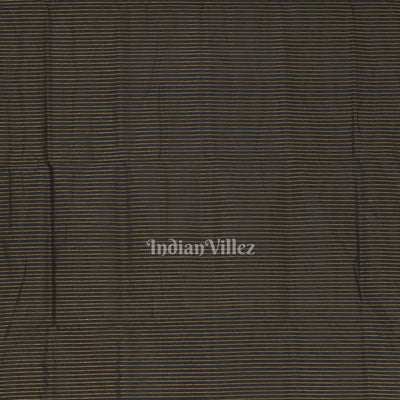 Black Stripped Bomkai Sambalpuri Ikat Tissue Saree