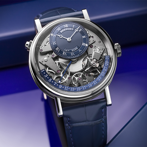 Breguet Tradition Silver & Grey Dial Blue 40 MM Watch for Men
