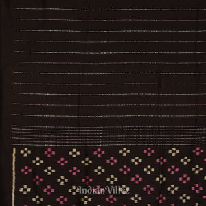 Black Jhoti Theme Contemporary Handloom Silk Saree