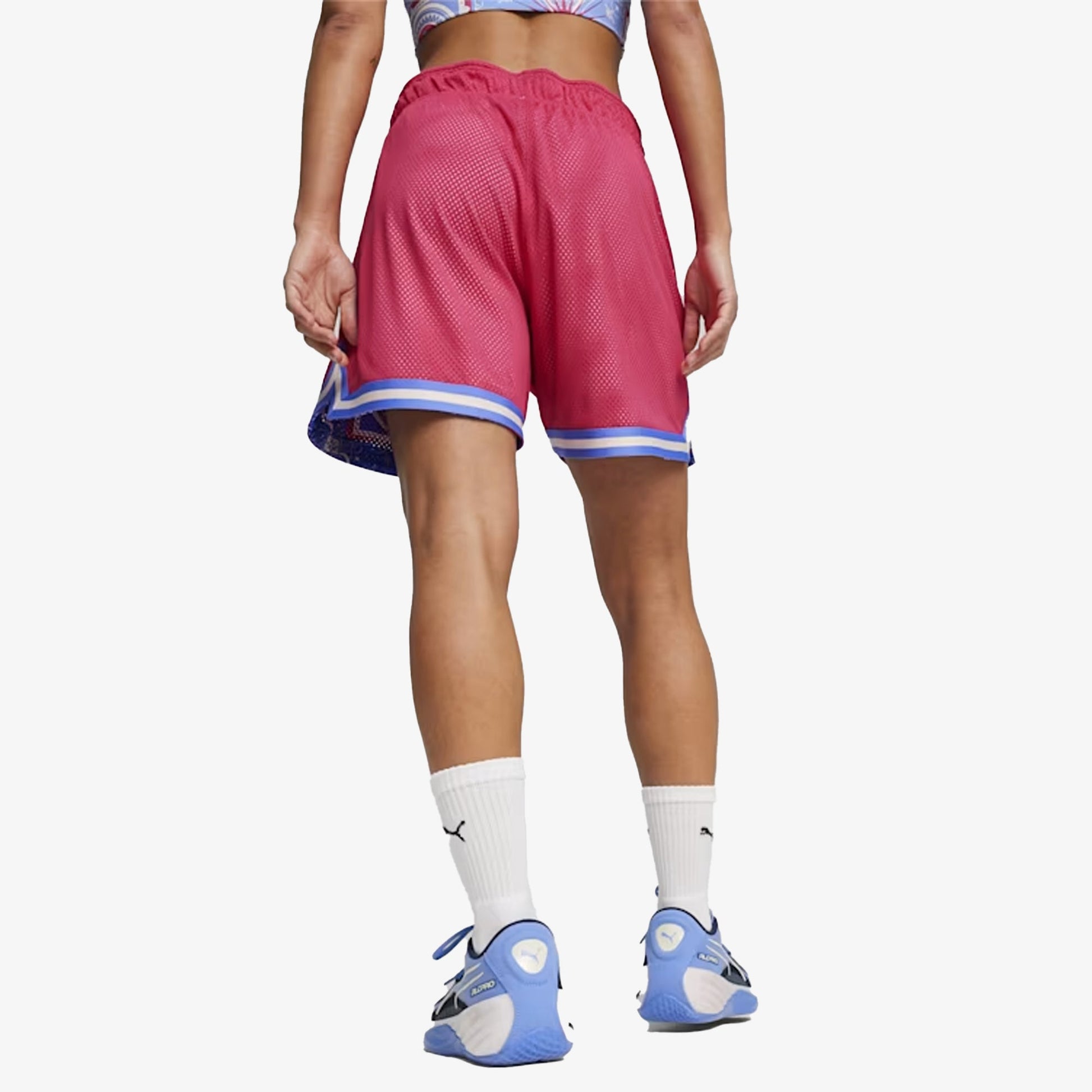 Puma | SUPERSTITION MESH BASKETBALL SHORTS  { ROSE-AOP