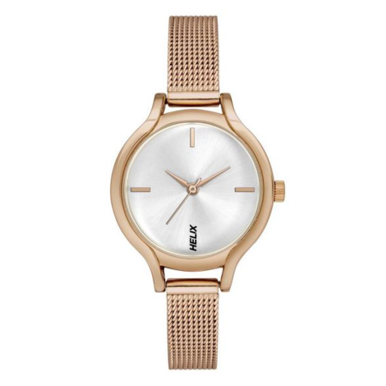 Helix Analog Women Silver Dial