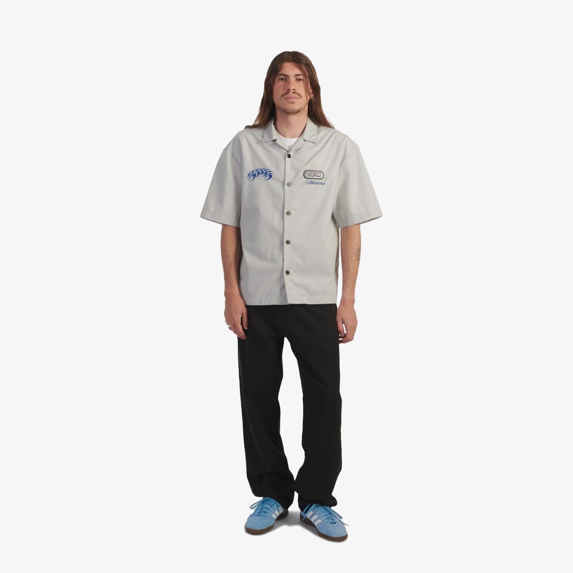 EDWIN | STAFF UNIFORM SHIRT SS { PALE GREY