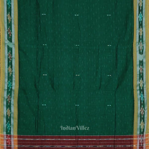 Green Maroon Odisha Ikat Maniabandha Cotton Saree