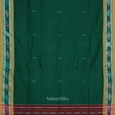 Green Maroon Odisha Ikat Maniabandha Cotton Saree