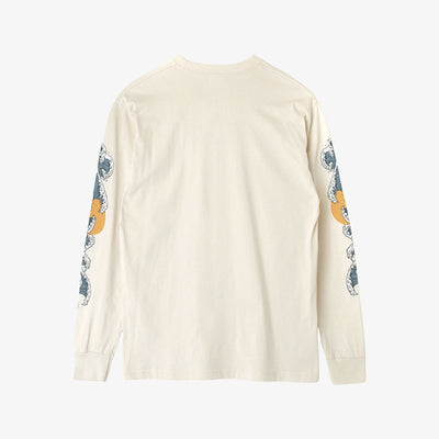 HUF | ROGUE WAVE LONG SLEEVE T-SHIRT  { BONE