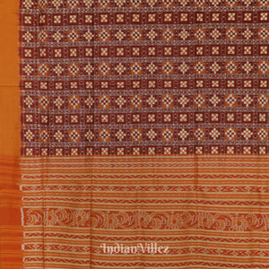 Red Pasapali Odisha Ikat Sambalpuri Silk Saree
