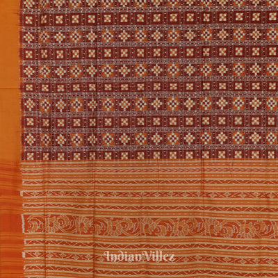 Red Pasapali Odisha Ikat Sambalpuri Silk Saree
