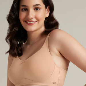 Dreamy comfort Non-Padded Non-Wired Cotton Bra - Sandalwood