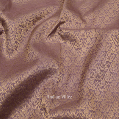 Sunset Purple Pure Kanjivaram Silk Saree