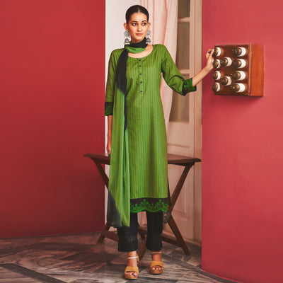 green-striped-printed-pure-cotton-salwar-suit