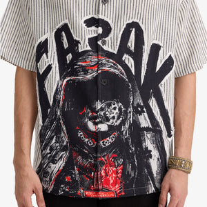 F A R A K | CHOLI KE PEECHE SHIRT  { GREY/GREY