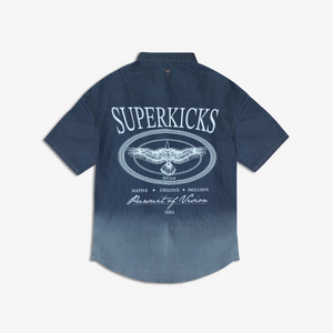 SUPERKICKS | PINSTRIPE SHIRT { BLUE/WHITE