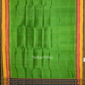 Green Kathiphera Pure Silk Dupatta