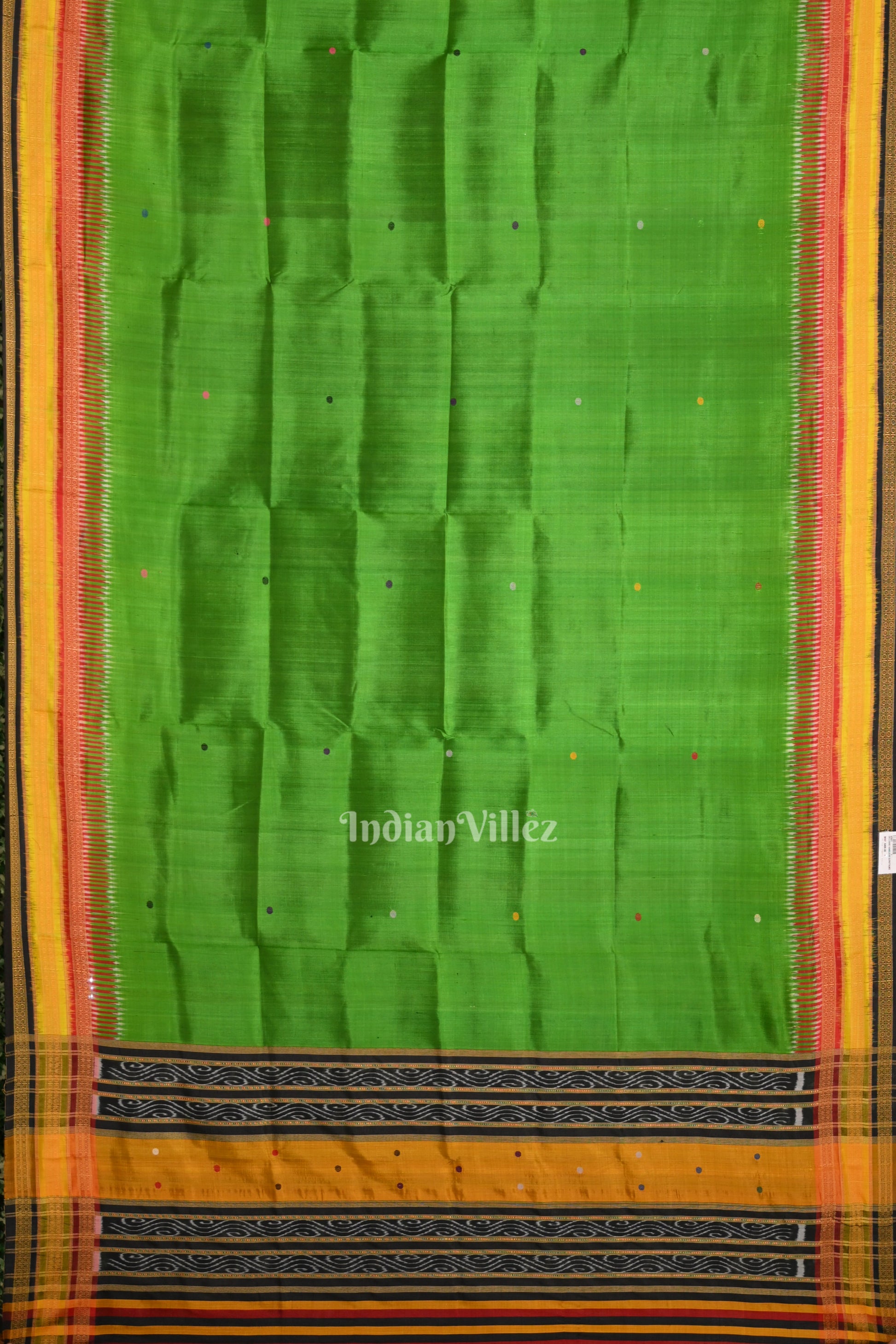 Green Kathiphera Pure Silk Dupatta