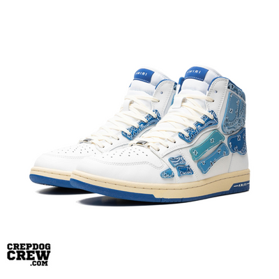 AMIRI Skel Top Hi Bandana White Blue